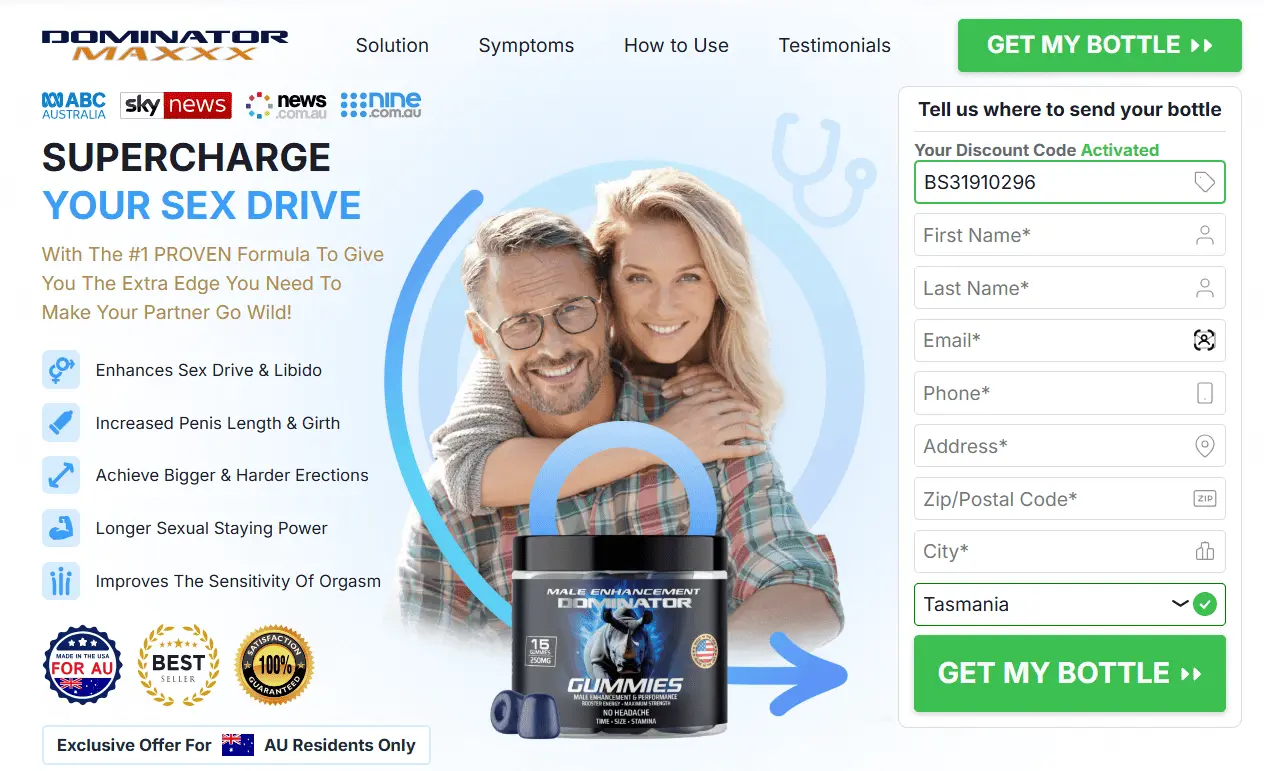 Dominator Maxxx Gummies Order Page